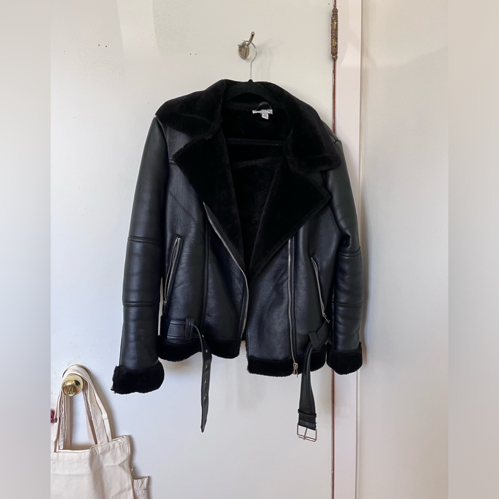 TopShop Vegan Leather jacket. Acne studios inspired